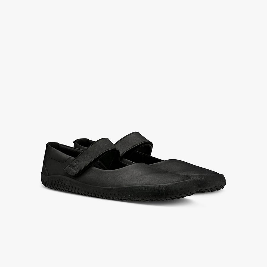 Black Vivobarefoot Wyn School Junior Kids' Casual Shoes | America 0232BEXC